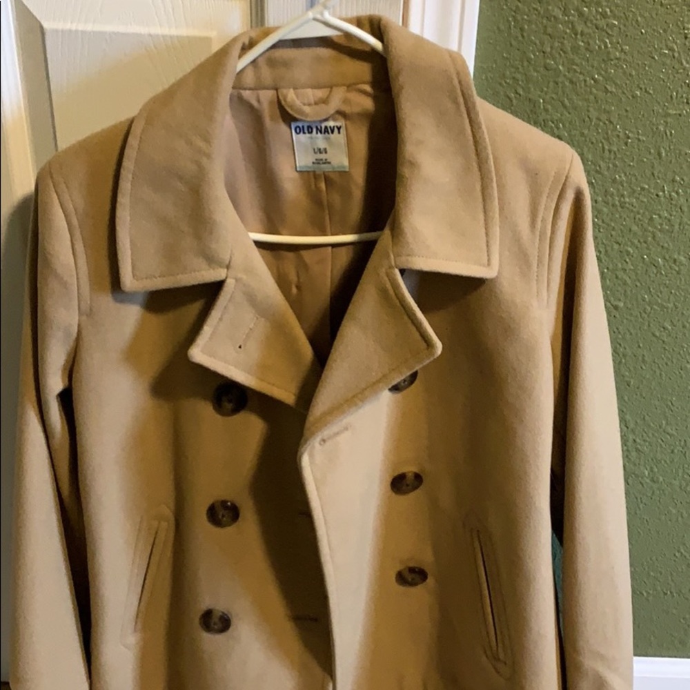 Old navy tan pea coat